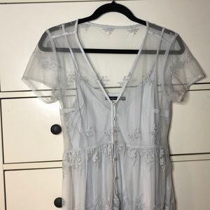 Abercrombie & Fitch baby blue beaded dress